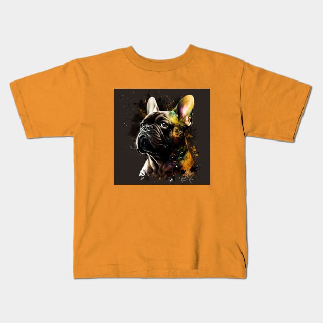 French Bulldog Design Kids T-Shirt by Star Scrunch
